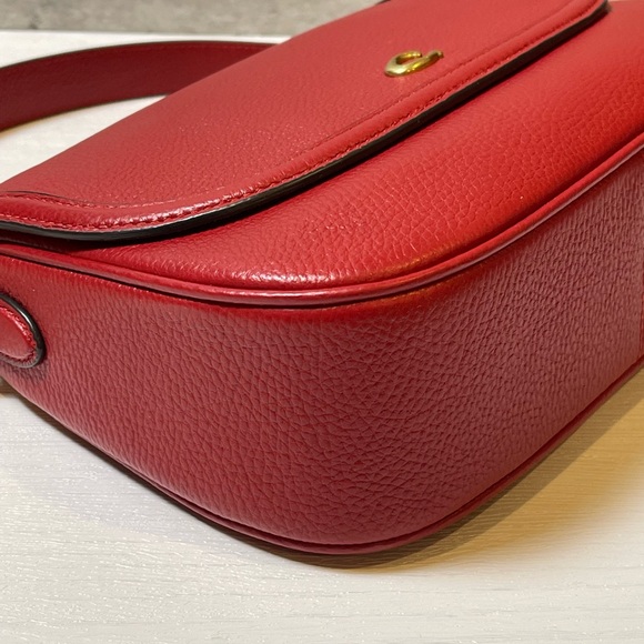 Coach Legacy Ruby Red Shoulder Bag with Brass Hardware - Picture 9 of 15